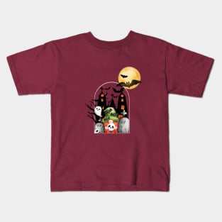 Halloween Spooky Castle Kids T-Shirt